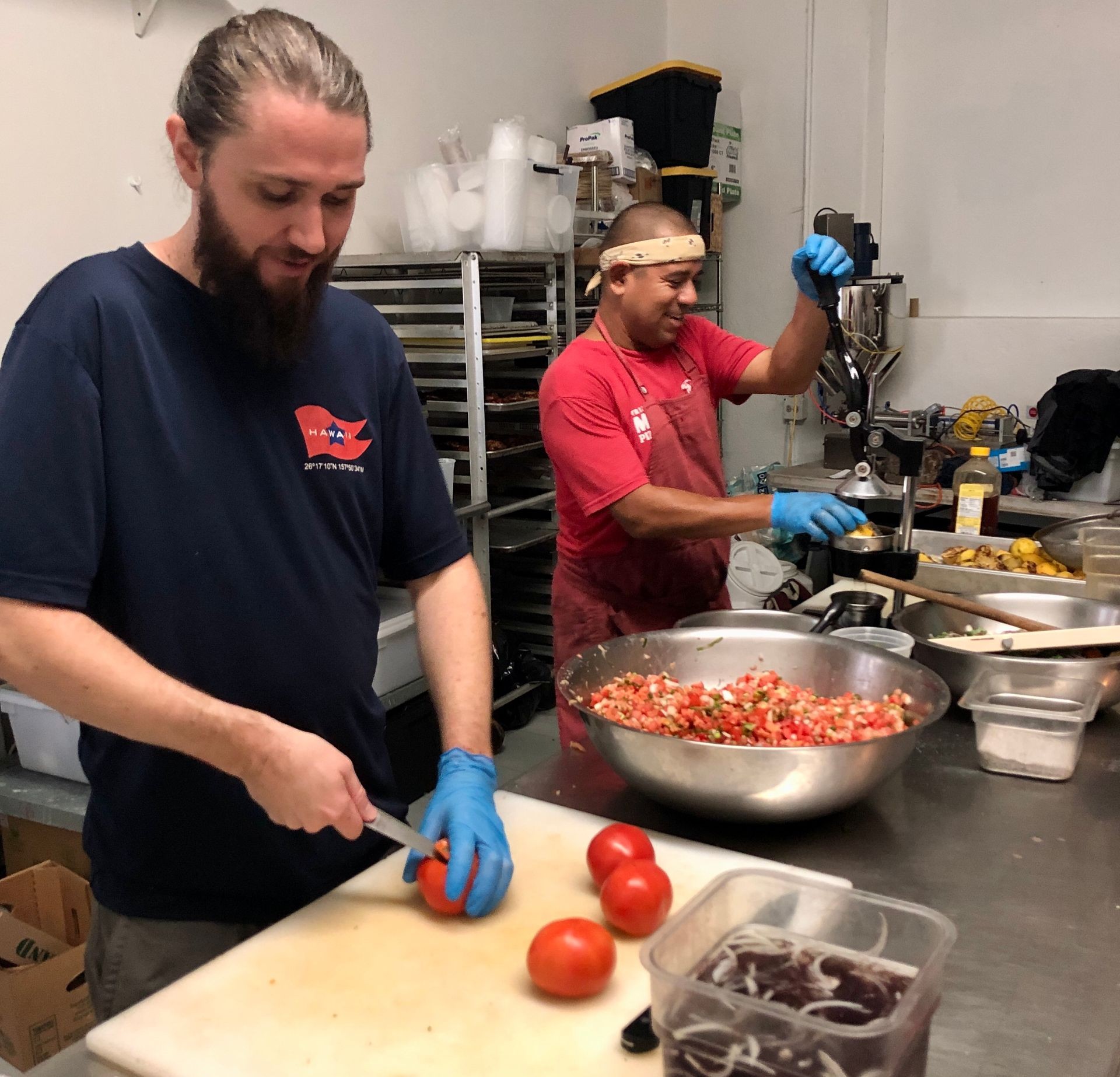 Collaborative commercial kitchen co-working space in Oahu, Hawaii